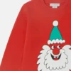 Santa-tröja med rund hals och grafiskt tryck Santa-tröja med rund hals och grafiskt tryck