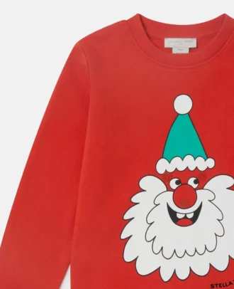 Santa-tröja med rund hals och grafiskt tryck