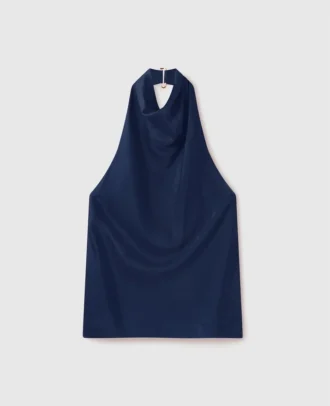 Satintopp med halterneck Satintopp med halterneck