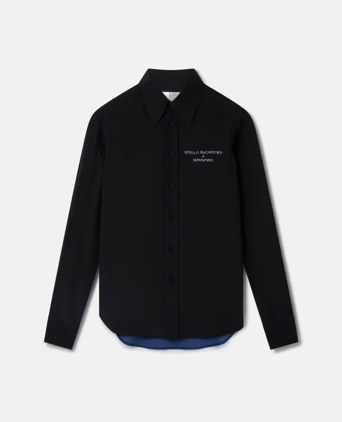 Sexig pyjamas skjorta i crepe de chine med robotmotiv Sexig pyjamas skjorta i crepe de chine med robotmotiv