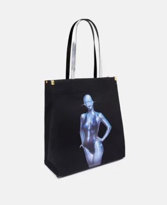 Sexig robotgrafik på ekologisk bomullscanvasväska