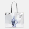 Sexy Robot Graphic speglad kromeffekt tote bag