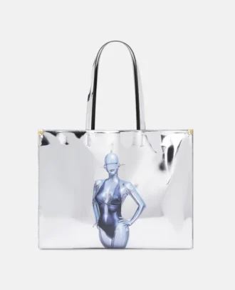 Sexy Robot Graphic speglad kromeffekt tote bag