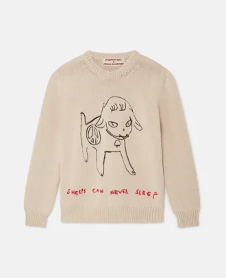 Sheep Embroidery Cotton Sweatshirt