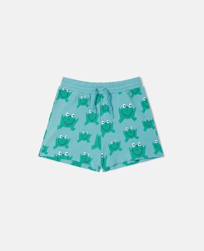 Shorts med dragsko och grodmönster