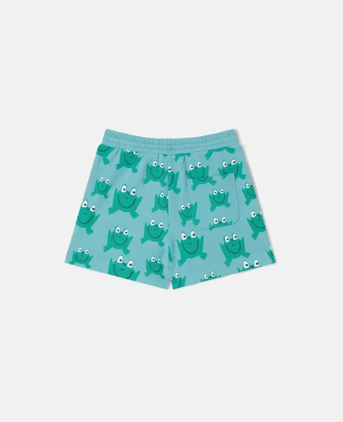 Shorts med dragsko och grodmönster
