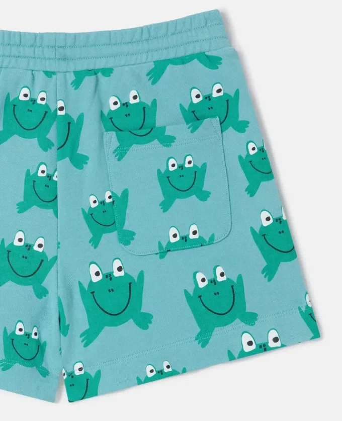 Shorts med dragsko och grodmönster