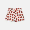 Shorts med jordgubbsmönster