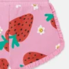 Shorts med jordgubbsmönster och fransar