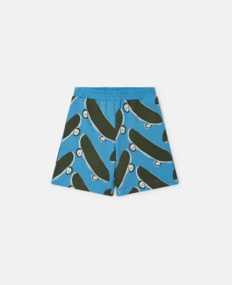 Shorts med skateboardtryck