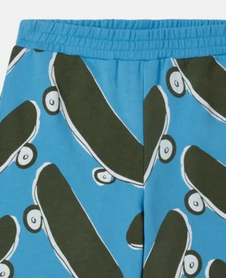 Shorts med skateboardtryck
