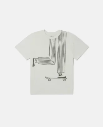 Skateboard-T-shirt med tryck