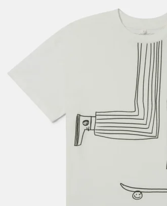 Skateboard-T-shirt med tryck