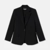 Slim fit-boyfriendblazer i ullflanell Slim fit-boyfriendblazer i ullflanell