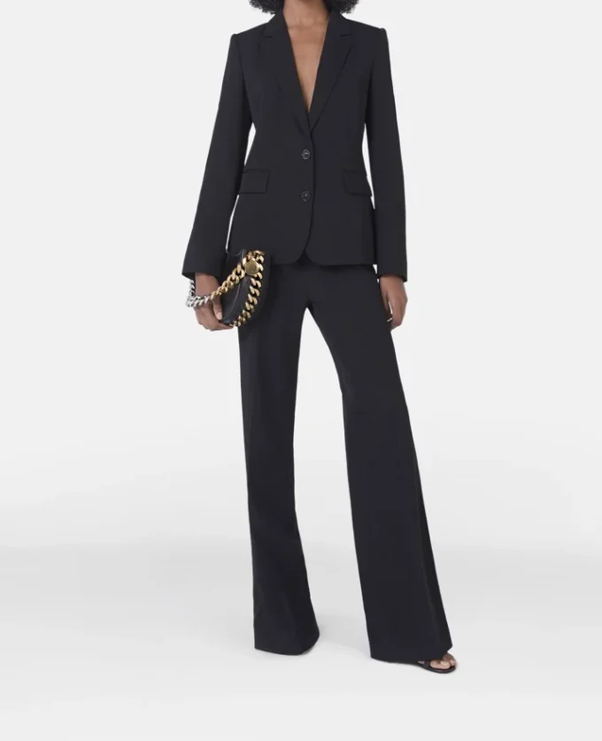 Slim fit-boyfriendblazer i ullflanell Slim fit-boyfriendblazer i ullflanell