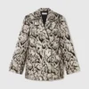 Slim-Fit dubbelknäppt Cloud Leopard-kavaj Slim-Fit dubbelknäppt Cloud Leopard-kavaj
