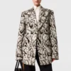 Slim-Fit dubbelknäppt Cloud Leopard-kavaj Slim-Fit dubbelknäppt Cloud Leopard-kavaj
