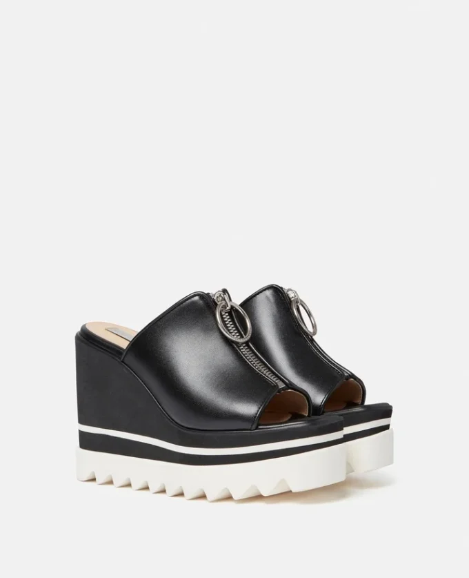 Sneak-Elyse Zip Slide-sandaler med kilklack Sneak-Elyse Zip Slide-sandaler med kilklack
