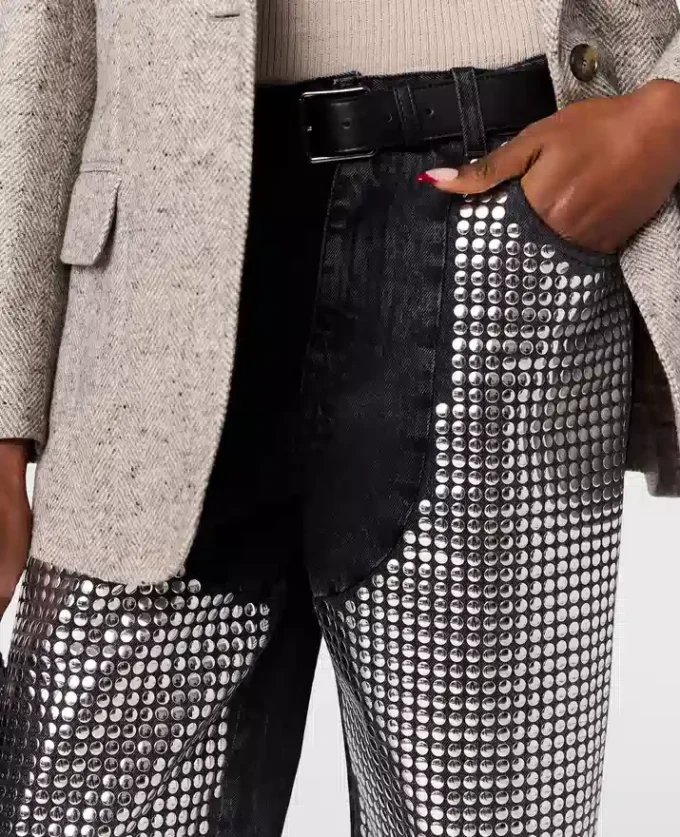 Spegelprydda jeans Spegelprydda jeans