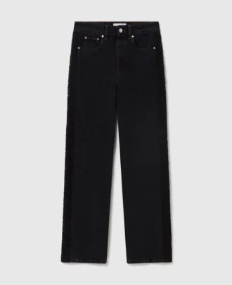 Spetsiga högmidjade jeans med raka ben