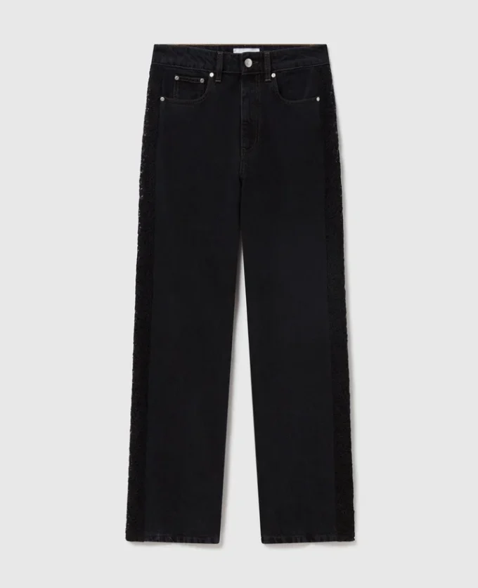 Spetsiga högmidjade jeans med raka ben Spetsiga högmidjade jeans med raka ben