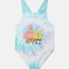 SpongeBob-baddräkt med tie-dye-mönster SpongeBob-baddräkt med tie-dye-mönster