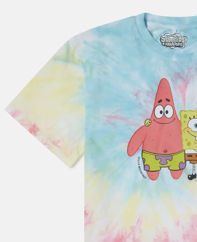 SpongeBob grafisk tie-dye-T-shirt SpongeBob grafisk tie-dye-T-shirt