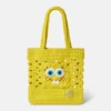 SpongeBob Graphic Crochet Tote Bag