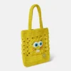 SpongeBob Graphic Crochet Tote Bag