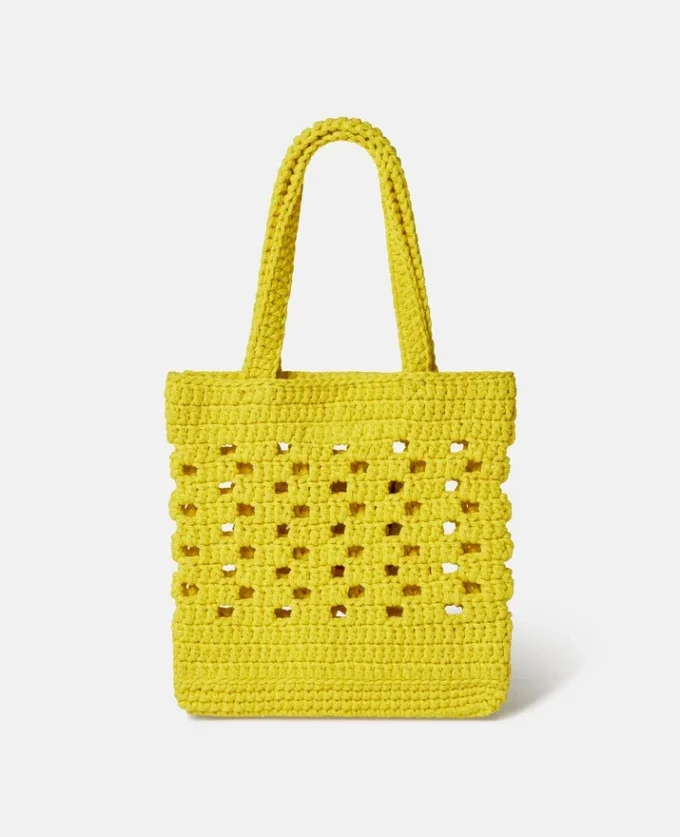 SpongeBob Graphic Crochet Tote Bag