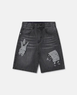 SpongeBob-shorts i denim med tryck