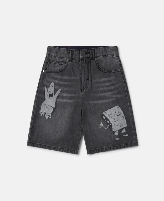 SpongeBob-shorts i denim med tryck SpongeBob-shorts i denim med tryck
