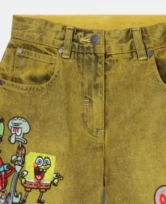 SpongeBob-shorts i denim med tryck