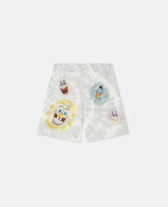 SpongeBob-shorts med grafiskt tie-dye-tryck SpongeBob-shorts med grafiskt tie-dye-tryck