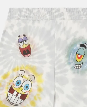 SpongeBob-shorts med grafiskt tie-dye-tryck SpongeBob-shorts med grafiskt tie-dye-tryck