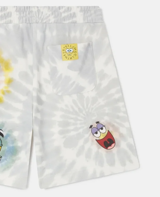 SpongeBob-shorts med grafiskt tie-dye-tryck