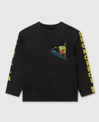 SpongeBob-T-shirt med långa ärmar och tryck