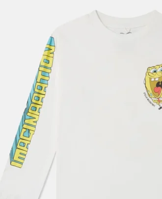 SpongeBob-T-shirt med långa ärmar och tryck