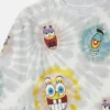 SpongeBob-tröja med grafiskt tryck och tie-dye-mönster SpongeBob-tröja med grafiskt tryck och tie-dye-mönster