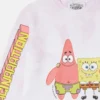 SpongeBob-tröja med grafiskt tryck och tie-dye-mönster SpongeBob-tröja med grafiskt tryck och tie-dye-mönster