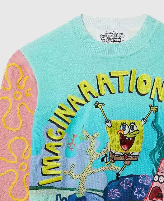 SpongeBob-tröja med rund hals och grafiskt tryck