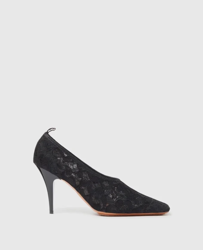 Square-Toe Lace Stiletto Pumps Square-Toe Lace Stiletto Pumps