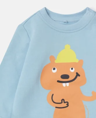 Squirrel Graphic Crewneck Sweatshirt