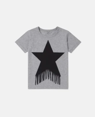 Star Graphic Fringed T-shirt