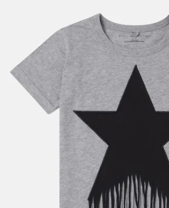 Star Graphic Fringed T-shirt