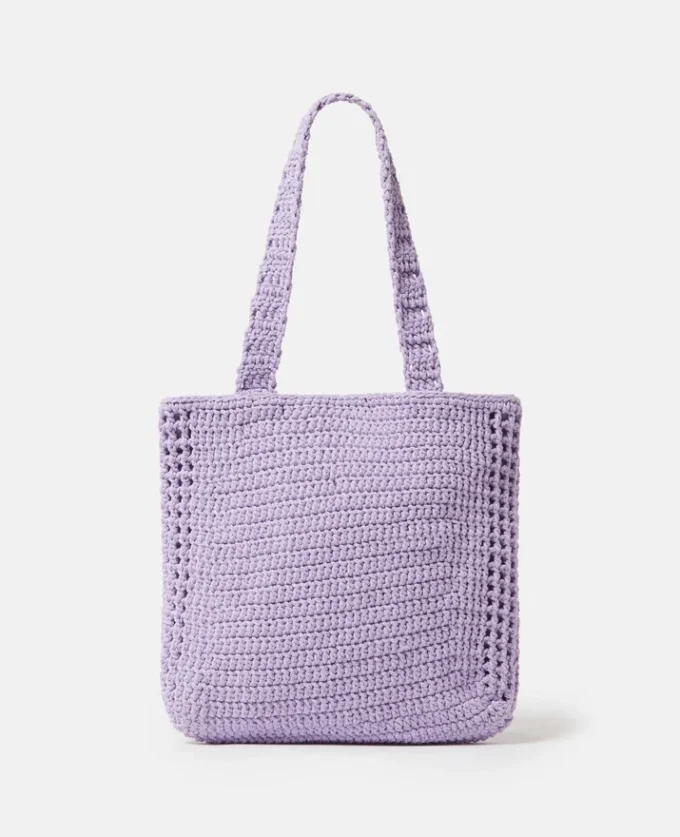 Stay Earthy grafisk stickad totebag Stay Earthy grafisk stickad totebag
