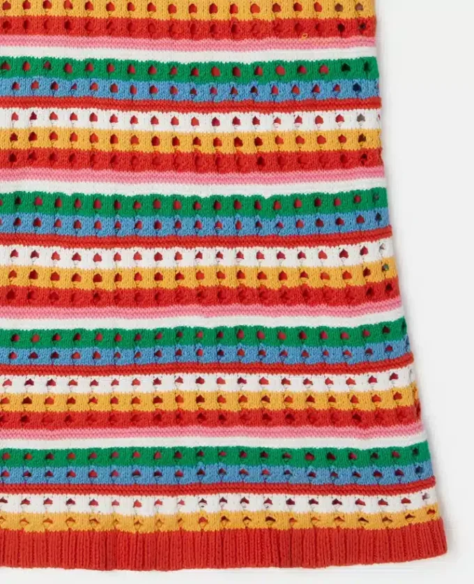 Stella broderad virkad ärmlös klänning