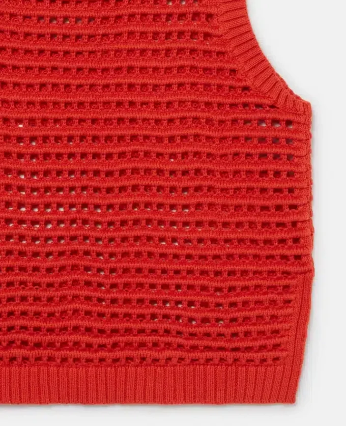 Stella broderad virkad ärmlös topp Stella broderad virkad ärmlös topp