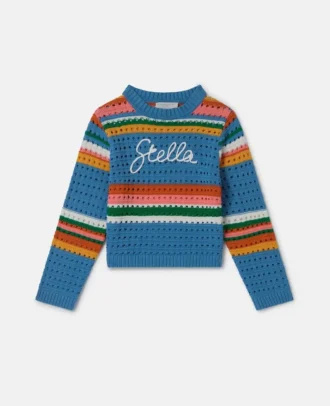 Stella broderad virkad tröja