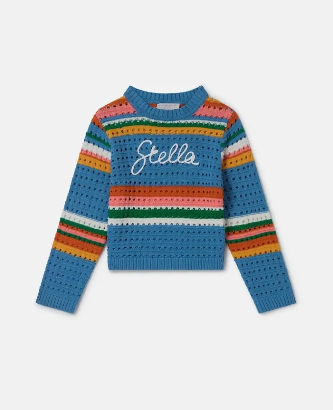 Stella broderad virkad tröja Stella broderad virkad tröja